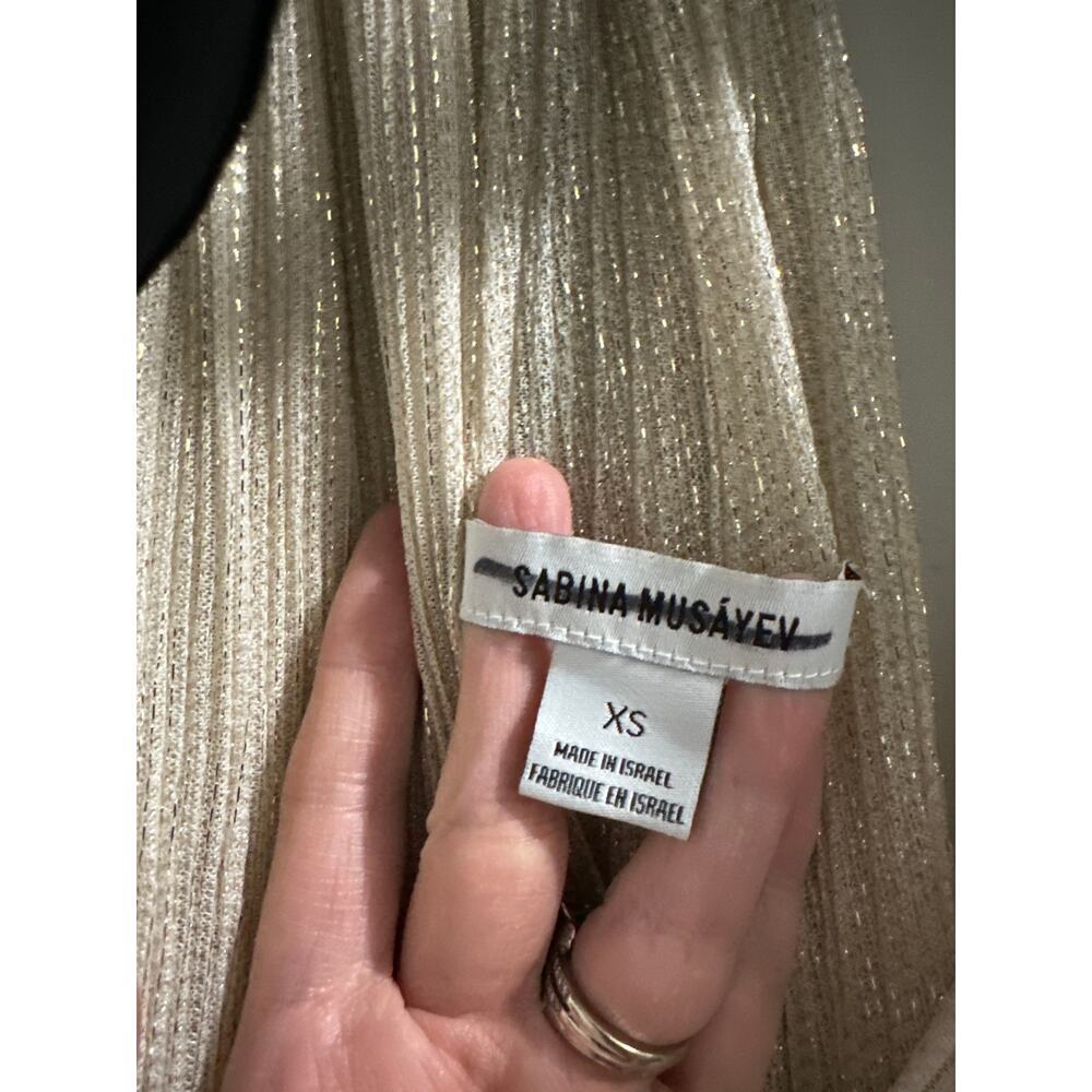 Sabina Musayev Ray Dress NO BELT Gold size Extra Small - Picture 6 of 13